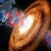 Jeturi uriase de gaz super-fierbinte pulverizate de o galaxie spirala